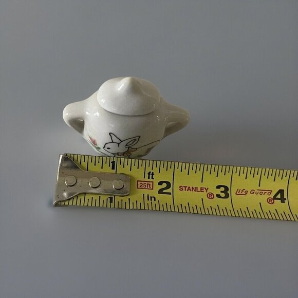 Bunny Mini Tea Set Replacement Pieces Rabbit Miniature Doll House Easter - Picture 10 of 16